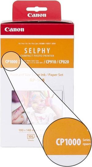 Canon Color Ink/Paper Set, For Use With SELPHY CP910/CP820/CP1200, RP-108 3-Pack
