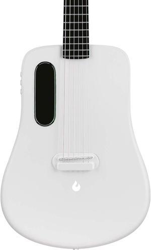 LAVA ME 2 36 inch Carbon Fiber Guitar with effects Acoustic Electric Guitar with Picks Hard Case (Freeboost-White)