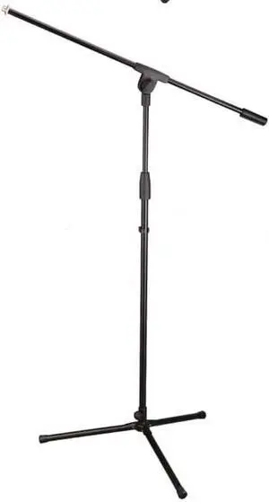 Xpix Tripod Boom Microphone Adjustable Floor Stand - Black
