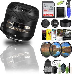 Nikon - AF-S DX Micro-NIKKOR 40mm f/2.8G Macro Lens (2200) + 64GB Card - Bundle