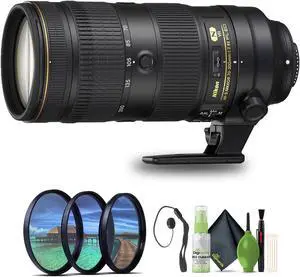 Nikon - AF-S NIKKOR 70-200mm f/2.8E FL ED VR Telephoto Zoom Lens for DSLR Camera - Bundle