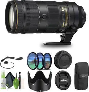 Nikon - AF-S NIKKOR 70-200mm f/2.8G ED VR II Telephoto Zoom Lens (2185) + Filters - Bundle