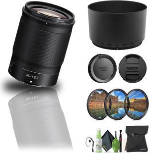 NIKKOR Z 85mm f/1.8 S Telephoto Lens for Nikon Z Cameras (20090) + Filter Kit  - Bundle