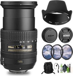 Nikon AF-S DX NIKKOR 16-85mm f/3.5-5.6G ED VR Lens (2178) + Filter Kit + Cap Keeper - Bundle