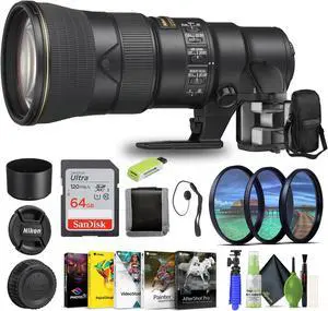 Nikon AF-S NIKKOR 500mm F/5.6E PF ED VR Telephoto  Lens for Nikon DSLR (20082) - Bundle