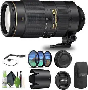 Nikon - AF-S NIKKOR 80-400mm f/4.5-5.6G ED VR Telephoto Zoom Lens (2008) + Filters - Bundle