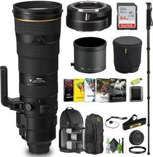 Nikon AF-S NIKKOR 180-400mm f/4E TC1.4 FL ED VR Lens (20071) + FTZ II Adapter - Bundle