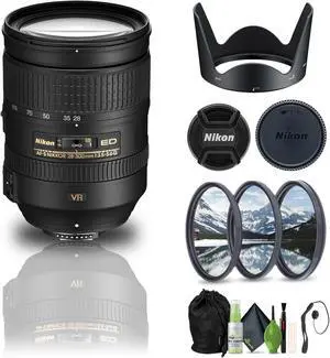Nikon AF-S NIKKOR 28-300mm f/3.5-5.6G ED VR Lens (2191) + Filter Kit + Cap Keeper - Bundle