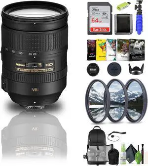 Nikon AF-S NIKKOR 28-300mm f/3.5-5.6G ED VR Lens (2191) + 64GB Memory Card + Filters - Bundle