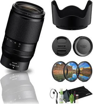 Nikon - NIKKOR Z 70-180mm f/2.8 Standard Zoom Lens for Z Mount Cameras (20120) - Bundle