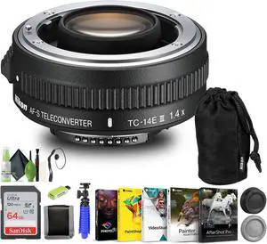 Nikon AF-S Teleconverter TC-14E III (2219) + 64GB Memory Card + Card Reader - Bundle