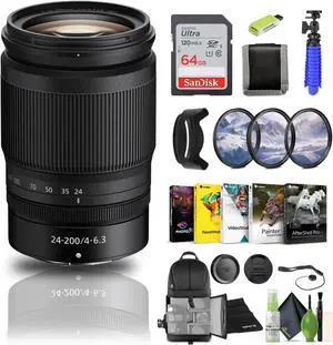 Nikon NIKKOR Z 24-200mm f/4-6.3 VR Telephoto Zoom Lens for Nikon Z Cameras - Bundle