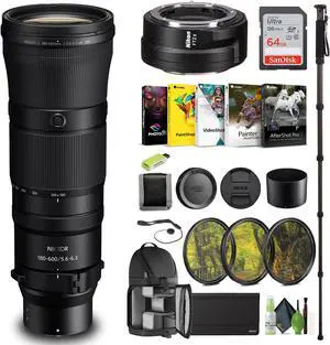 Nikon NIKKOR Z 180-600mm f/5.6-6.3 VR Lens (Nikon Z) (20117) + FTZ II Adapter - Bundle