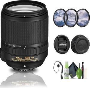 Nikon - AF-S DX NIKKOR 18-140mm f/3.5-5.6G ED VR Zoom Lens (2213) + Filter Kit - Bundle