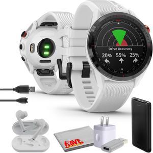 Garmin Approach S62, Premium GPS Golf Watch - White, Built-in Virtual Caddie Bundle
