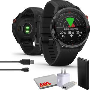 Garmin Approach S62, Premium GPS Golf Watch - Black, Built-in Virtual Caddie Bundle