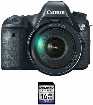 Canon EOS 6D DSLR Camera w/24-105mm Lens & 16GB SDHC Card