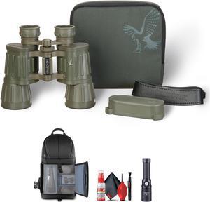Swarovski Optik 7x42 Habicht GA Water Proof Porro Prism Binocular Green (54006) Bundle