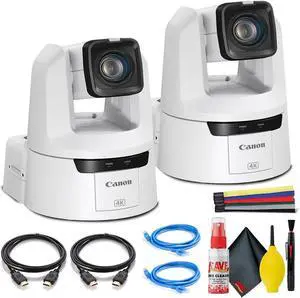 2 x Canon CR-N500 Professional 4K NDI PTZ Camera with 15x Zoom - Dual Bundle