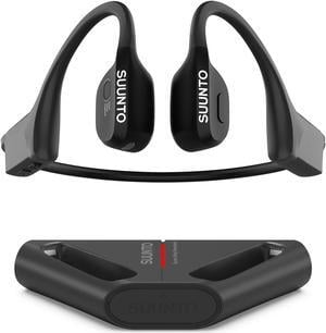 SUUNTO Wing Open-Ear Bone Conduction Headphone, Bluetooth Wireless Sport Headphone w/Head Movement Control, Black