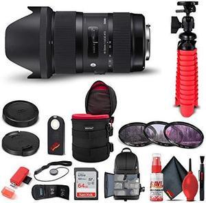 Sigma 18-35mm f/1.8 DC HSM Art Lens for Nikon F (210-306) Bundle