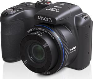 Minolta 20 Mega Pixels 26x Optical Zoom Digital Camera with 1080p FHD Video, Black