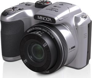 Minolta 20 Mega Pixels 26x Optical Zoom Digital Camera with 1080p FHD Video, Silver