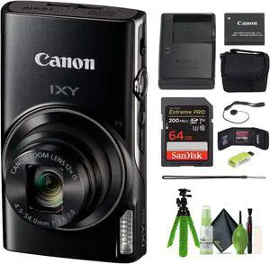 Canon Compact Digital Camera IXY 650 12x Optical Zoom IXY650 - Black - Bundle