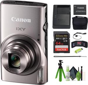 Canon Compact Digital Camera IXY 650 12x Optical Zoom IXY650 - Silver - Bundle