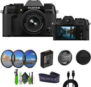Fujifilm X-T50 Mirrorless Digital Camera XC15-45mmF3.5-5.6 OIS PZ - Black Bundle