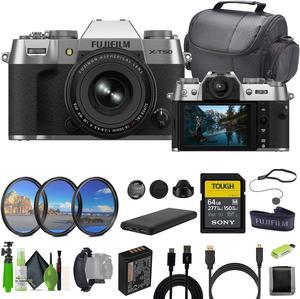 Fujifilm X-T50 Mirrorless Digital Camera XF16-50mm + Accessories - Silver