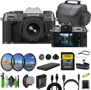 Fujifilm X-T50 Mirrorless Digital Camera XF16-50mm+Accessories - Charcoal Silver
