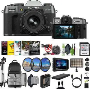 Fujifilm X-T50 Mirrorless Camera XF16-50mm+ Rode Microphone +7" HD Monitor