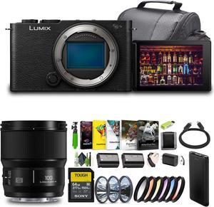 Panasonic LUMIX S9 Mirrorless Camera + Lumix S 100mm Macro Lens (Leica L) Black