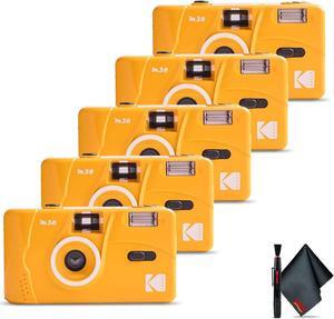 5-Pack Kodak M38 35mm Film Camera -  (Yellow) with 6Ave Cleaning Kit