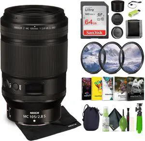 Nikon NIKKOR Z MC 105mm f/2.8 VR S Professional Macro Lens (Nikon Z) (20100) Bundle
