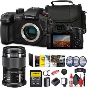 Panasonic Lumix GH5 II Mirrorless Camera Bundle With Extra Olympus 60mm Lens