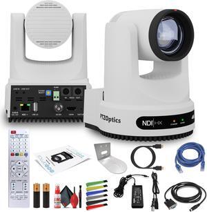 PTZOptics Move 4K PTZ Camera with 20x Zoom (White) (PT20X-4K-WH-G3) + Wall Mount