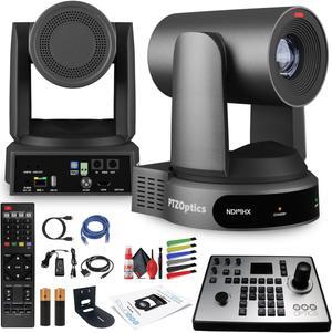 PTZOptics Move 4K PTZ Camera with 30x Zoom (Gray) (PT30X-4K-GY-G3) + PT-JOY-G4 Controller + Wall Mount