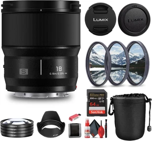 Panasonic Lumix S 18mm f/1.8 Ultra-Wide-Angle Lens Bundle Panasonic Lumix S 18mm f/1.8 Ultra-Wide-Angle Lens Bundle