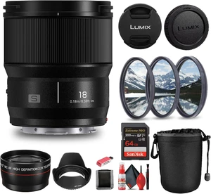 Panasonic Lumix S 18mm f/1.8 Ultra-Wide-Angle Lens Bundle Panasonic Lumix S 18mm f/1.8 Ultra-Wide-Angle Lens Bundle