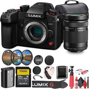 Panasonic Lumix GH7 Mirrorless Camera  Olympus 40150mm f456 R Lens Bundle