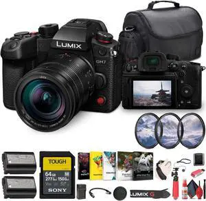 Panasonic Lumix GH7 Mirrorless Micro Four Thirds Camera with 12-60mm f/2.8-4 Lens Bundle