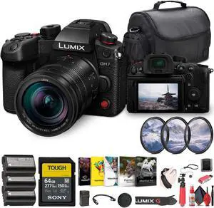 Panasonic Lumix GH7 Mirrorless Micro Four Thirds Camera with 12-60mm f/2.8-4 Lens Bundle