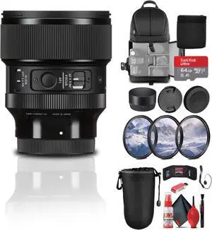 Sigma 85mm f/1.4 DG DN Art Lens for Sony E Bundle