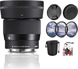 Sigma 56mm f/1.4 DC DN Contemporary Lens for Canon EF-M Bundle Sigma 56mm f/1.4 DC DN Contemporary Lens for Canon EF-M Bundle