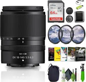 Nikon NIKKOR Z DX 18-140mm f/3.5-6.3 VR Compact Zoom Lens (20104) Bundle