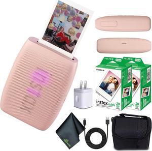 FUJIFILM INSTAX MINI LINK 3 Smartphone Printer (Rose Pink) + 40 Instant Film