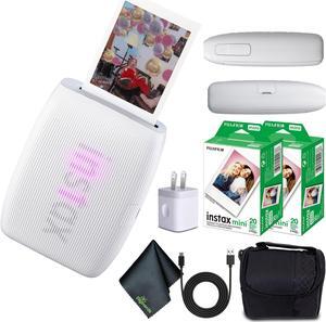 FUJIFILM INSTAX MINI LINK 3 Smartphone Printer (Clay White) + 40 Instant Film