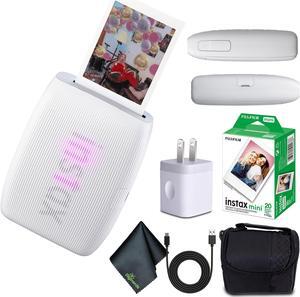 FUJIFILM INSTAX MINI LINK 3 Smartphone Printer (Clay White) + 20 Instant Film